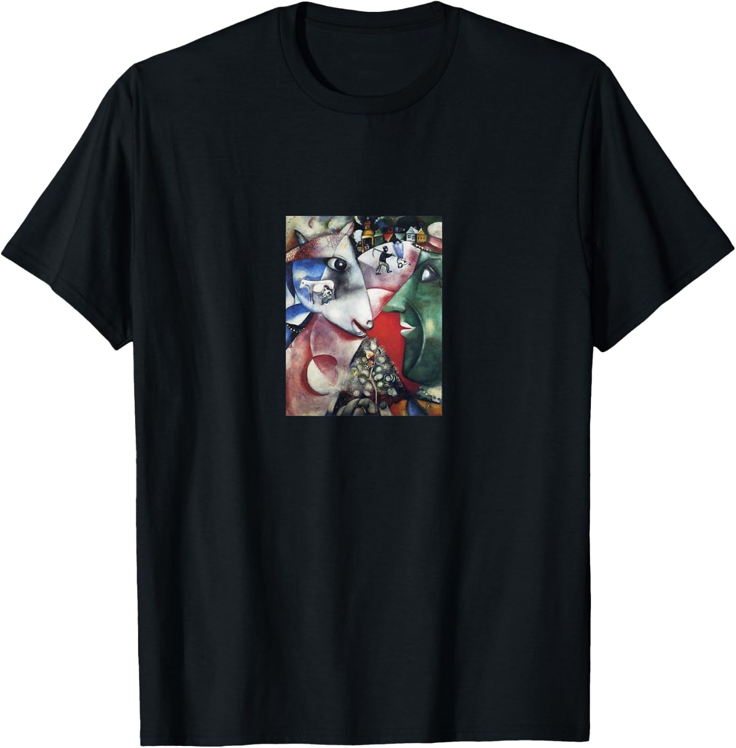 Me and the Village Marc Chagall | Horses T-Shirt - T-Shirt | Black