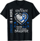 Mom Dad I Wear Blue For My Daughter Colon Cancer Awareness T-Shirt - T-Shirt | Black