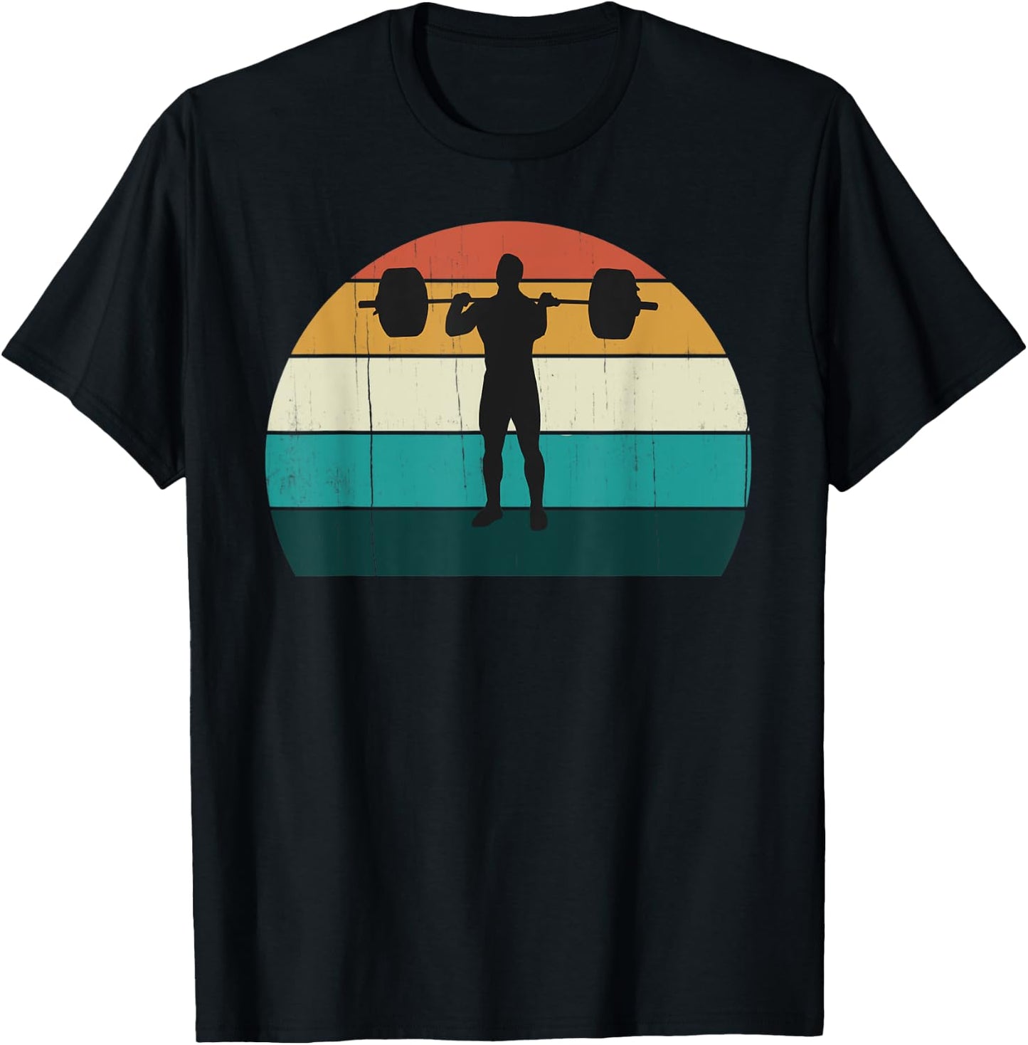 Retro Weightlifter - Vintage Gym Powerlifter / Squat Gift T-Shirt - T-Shirt | Black