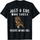 Just A Girl Who Loves Northern Saw-whet Owl Bird Lover Gift T-Shirt - T-Shirt | Black