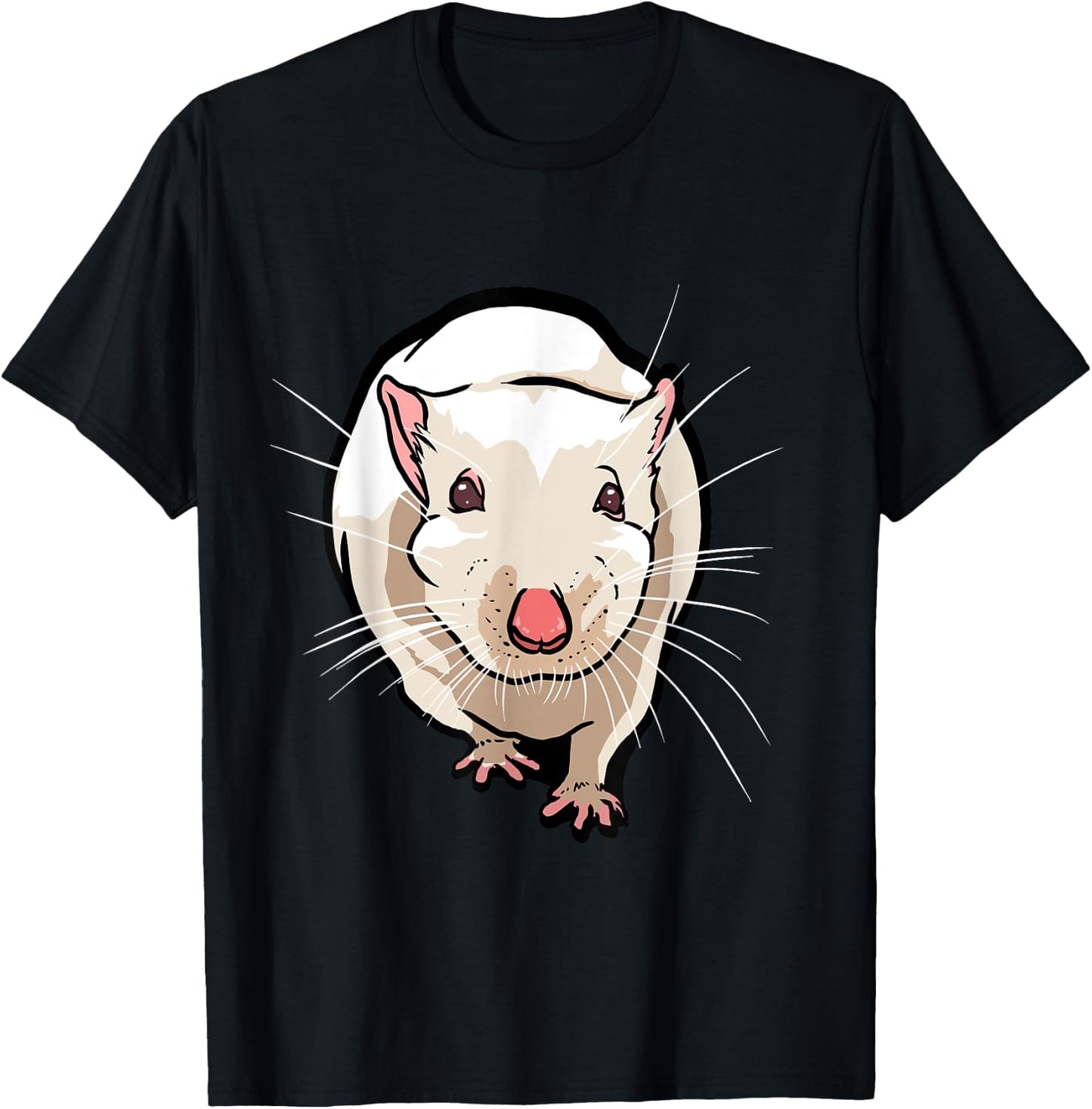 Funny Rat Face for Rats, Mouse & Rodent Lovers T-Shirt - T-Shirt | Black