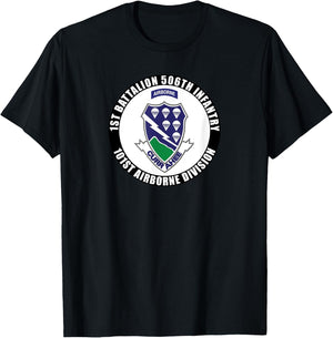SoldierTees 1st Battalion 506th Infantry, 101st Airborne Division Veteran - Men's Black Classic Fit Short Sleeve - Small T-Shirt - T-Shirt | Black