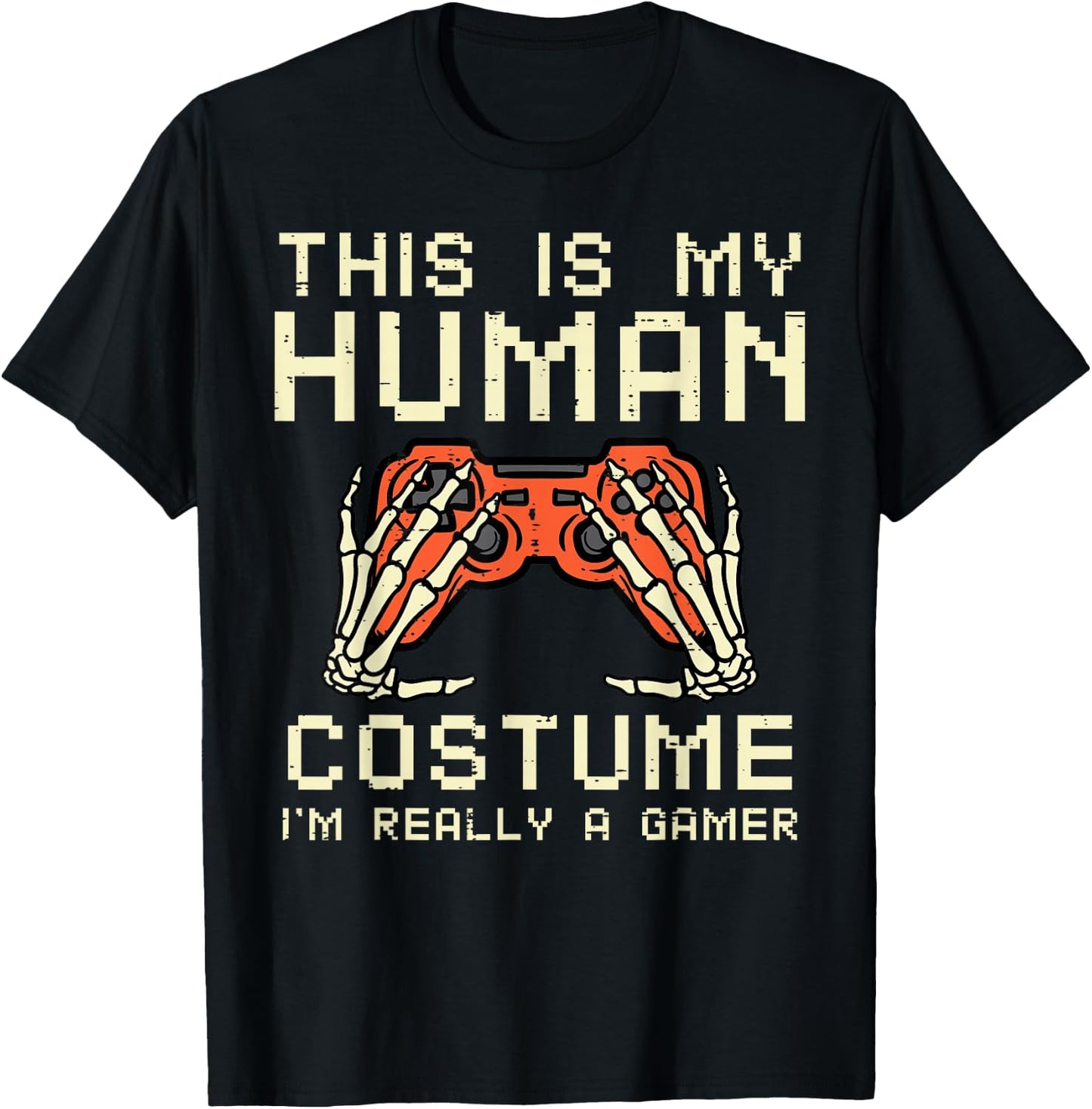 Halloween Human Costume Im A Gamer Costume Men Boys Kids T-Shirt - T-Shirt | Black