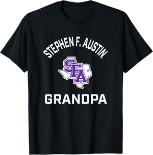 Stephen F. Austin State Lumberjacks Arched Grandpa T-Shirt - T-Shirt | Black