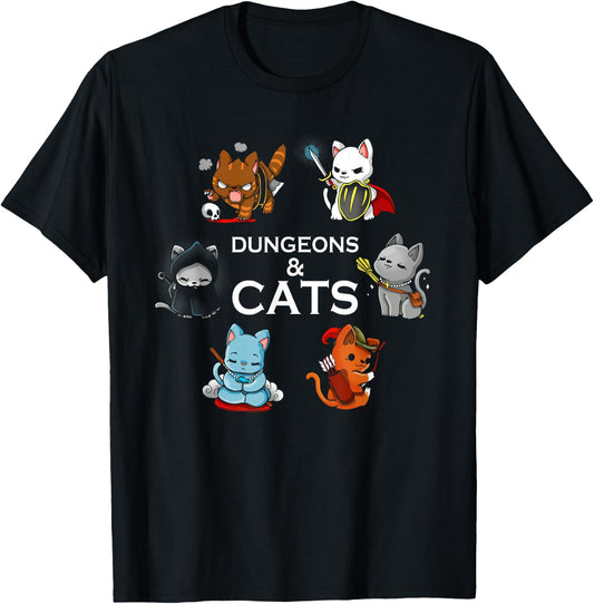 Classic Art Love Cat Cute Kitten Halloween Costume Dragons Women Kids T-Shirt - T-Shirt | Black