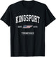 Kingsport Tennessee TN Vintage American Flag Sports Design T-Shirt - T-Shirt | Black