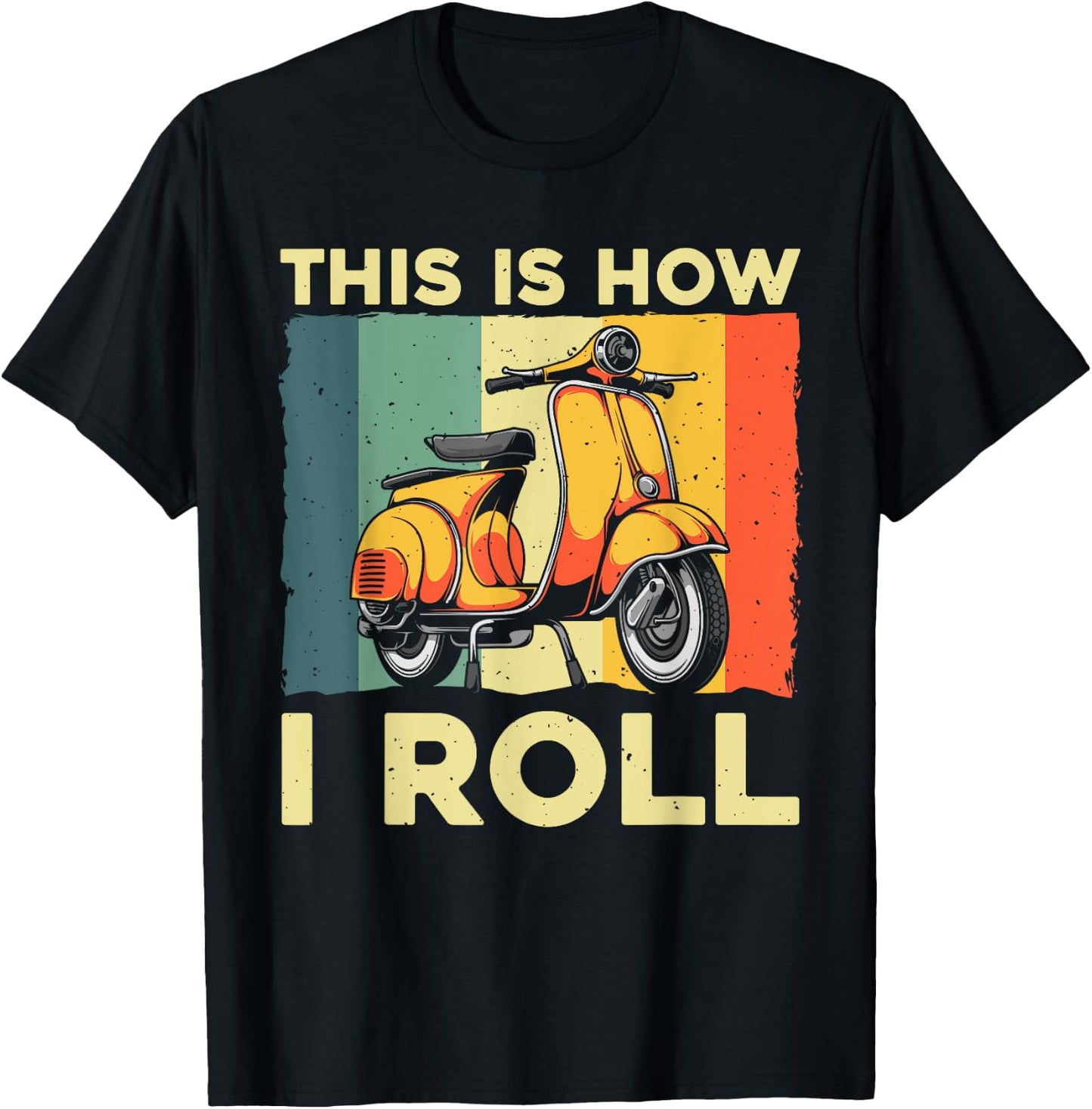 Funny Scooter Design Women Motor Motorcycle Lovers T-Shirt - T-Shirt | Black