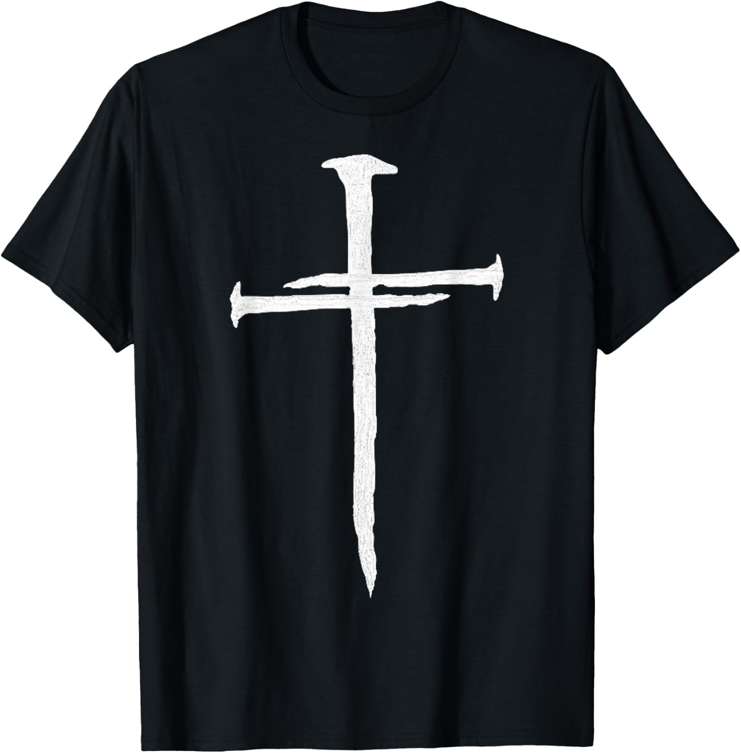 Christian Jesus Nail Cross T-Shirt - T-Shirt | Black