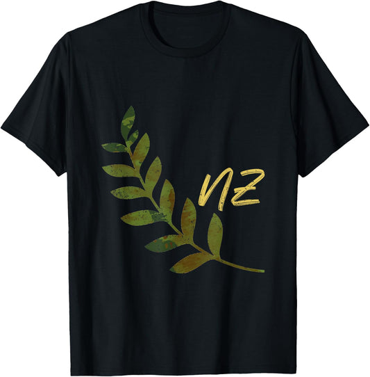 Kiwi Oceania Fern NZ Gift New Zealand T-Shirt - T-Shirt | Black