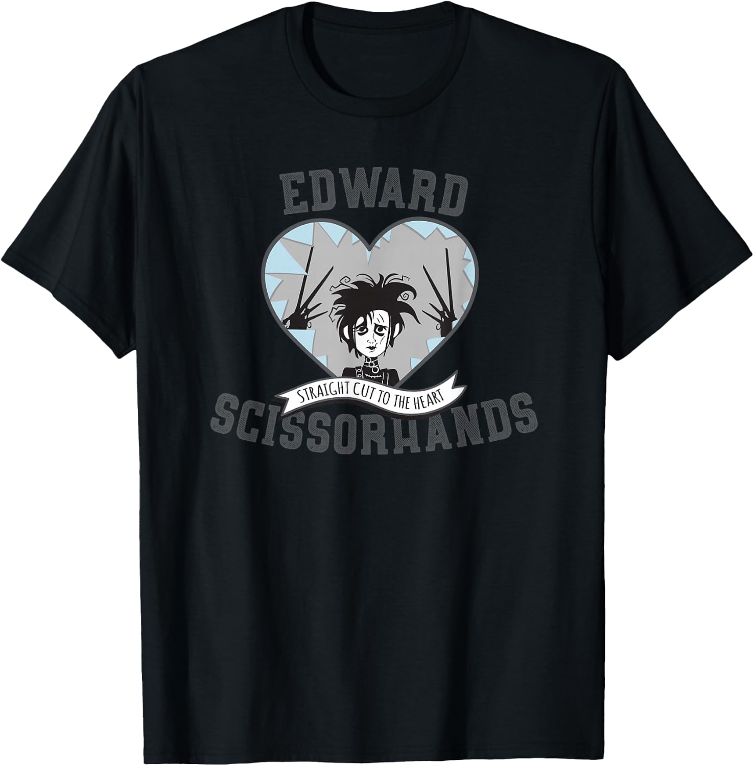 Tim Burton's Edward Scissorhands Straight Cut to The Heart T-Shirt - T-Shirt | Black