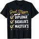 Masters Graduation Goal Digger Mastered It Class of 2024 T-Shirt - T-Shirt | Black