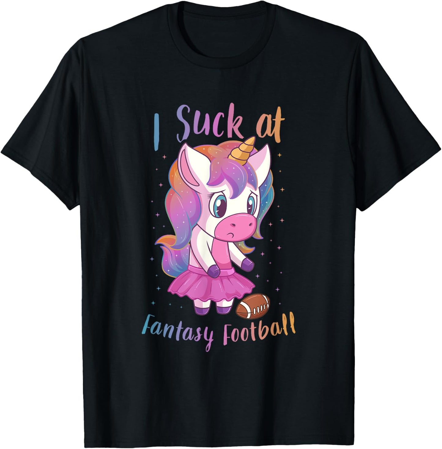 I Suck At Fantasy Football Loser Booby Prize T-Shirt - T-Shirt | Black