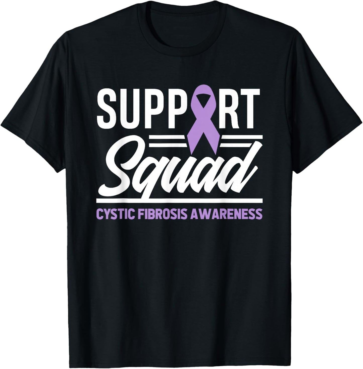 Cystic Fibrosis Support Squad Cystic Fibrosis Awareness T-Shirt - T-Shirt | Black