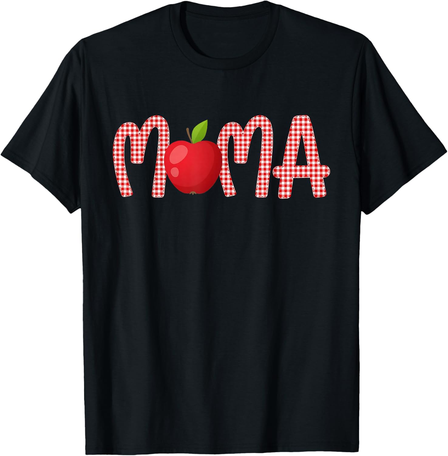 Mama Of The Birthday Girl First Birthday Girl Apple Family T-Shirt - T-Shirt | Black