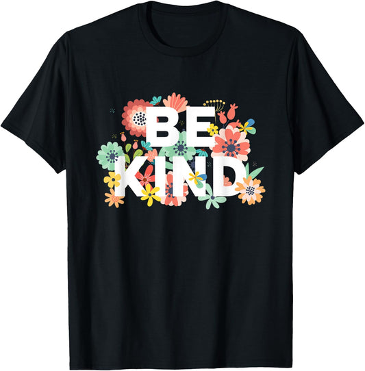 Be Kind Cute Inspirational Blessed Woman Saying T-Shirt - T-Shirt | Black