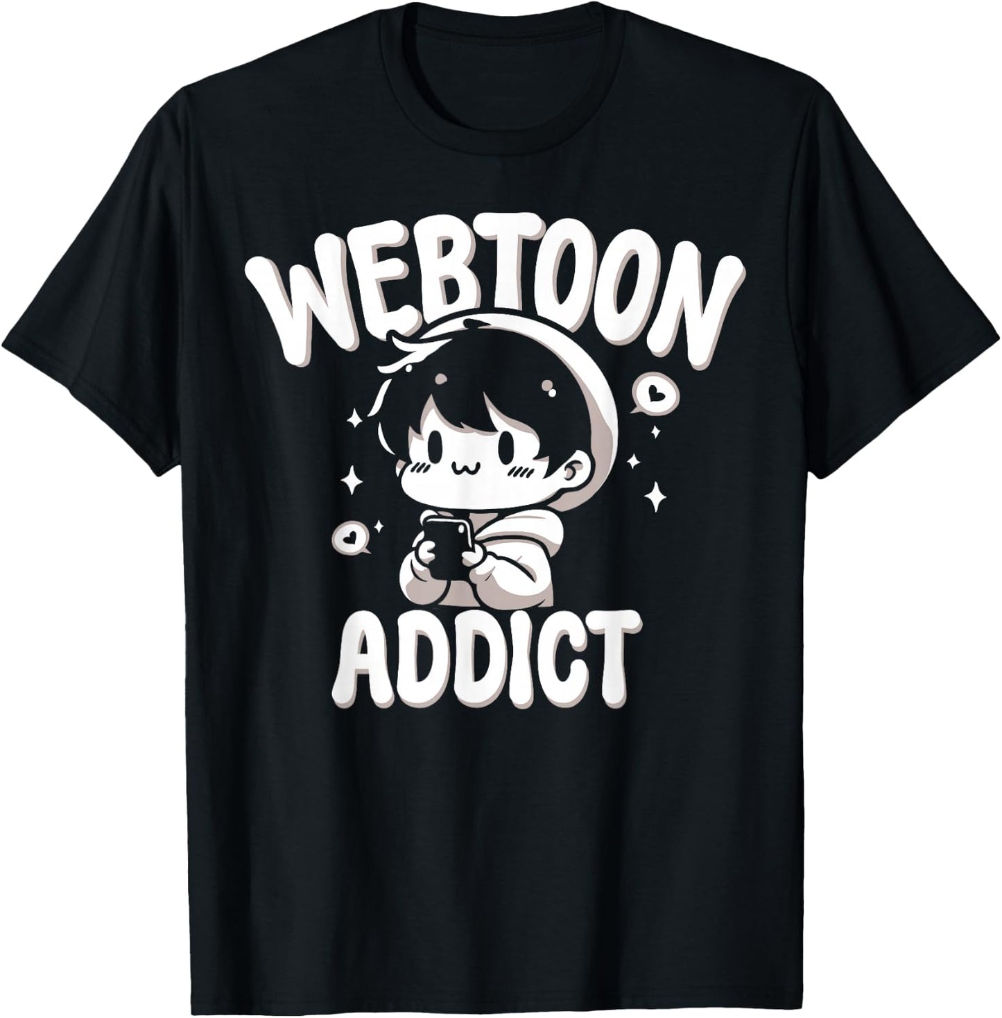 Webtoon Addict Funny Anime Fan Gift T-Shirt - T-Shirt | Black
