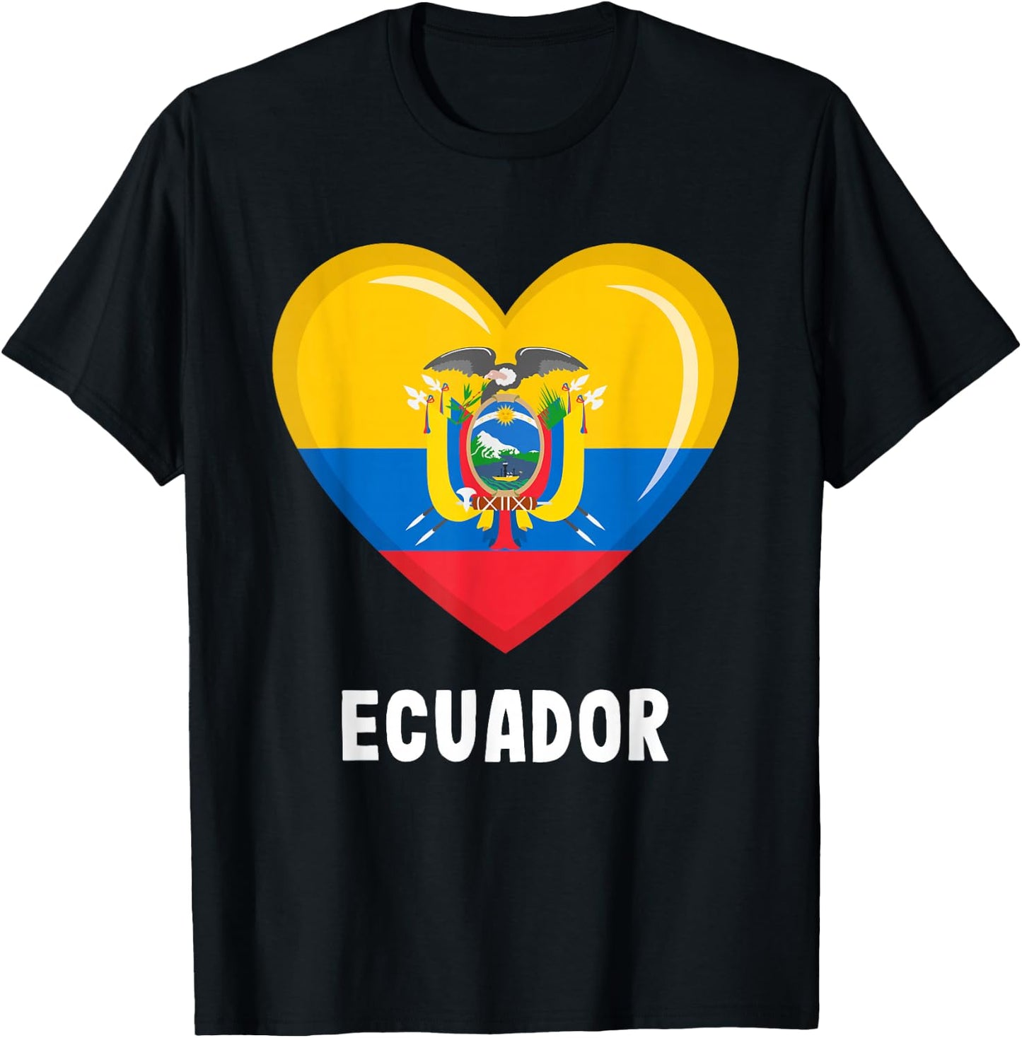 Ecuador Flag Jersey | Ecuadorian T-Shirt - T-Shirt | Black