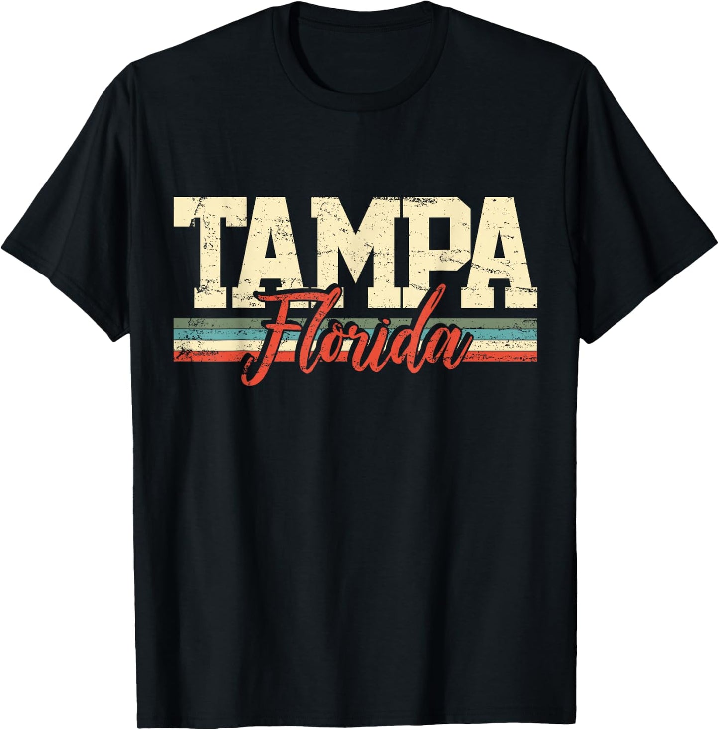 Tampa Florida Vintage Gift T-Shirt - T-Shirt | Black