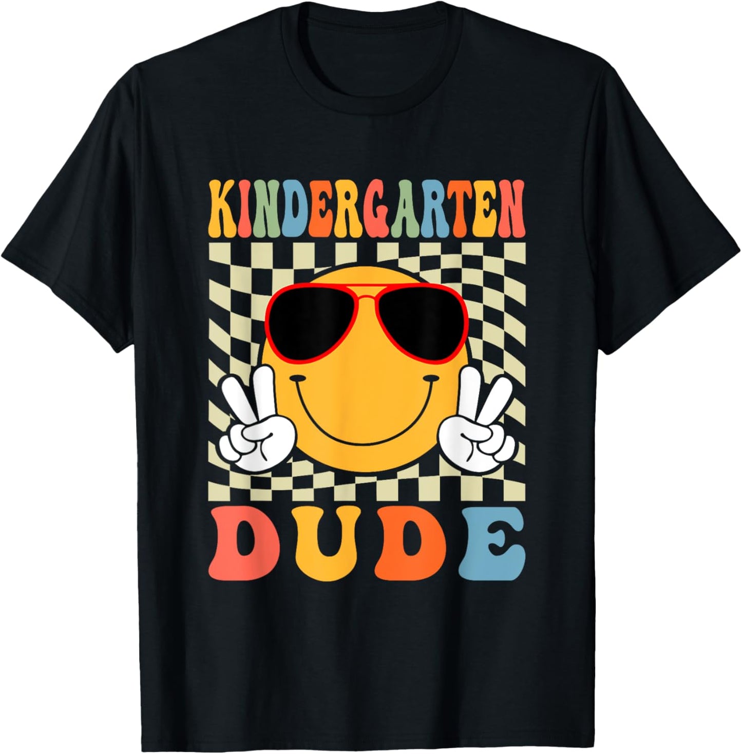1st Day First Day of Kindergarten Dude Back To School Boys T-Shirt - T-Shirt | Black