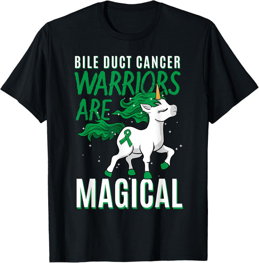 Bile Duct Cancer Awareness Cholangiocarcinoma Unicorn Lover T-Shirt - T-Shirt | Black