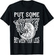 Motorcycle Put Some Adventure Between Your Legs Biker Humor T-Shirt - T-Shirt | Black