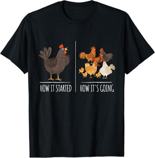 Chicken Meme Shirt Farm Hen Pun Apparel for Chicken Lovers T-Shirt - T-Shirt | Black