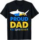 Proud Dad Papa World Down Syndrome Awareness Day Shark T21 T-Shirt - T-Shirt | Black