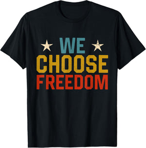 Vintage We Choose Freedom We Choose Kamala-Harris Vote 2024 T-Shirt - T-Shirt | Black