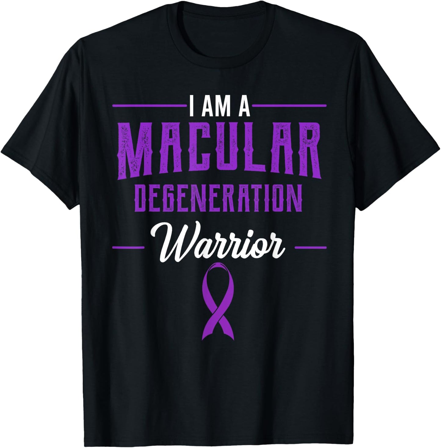 Macular Degeneration AMD ARMD Age-Related Warrior Supporters T-Shirt - T-Shirt | Black