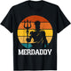 Retro Merdaddy Security Merman Mermaid Merdad Father's Day T-Shirt - T-Shirt | Black