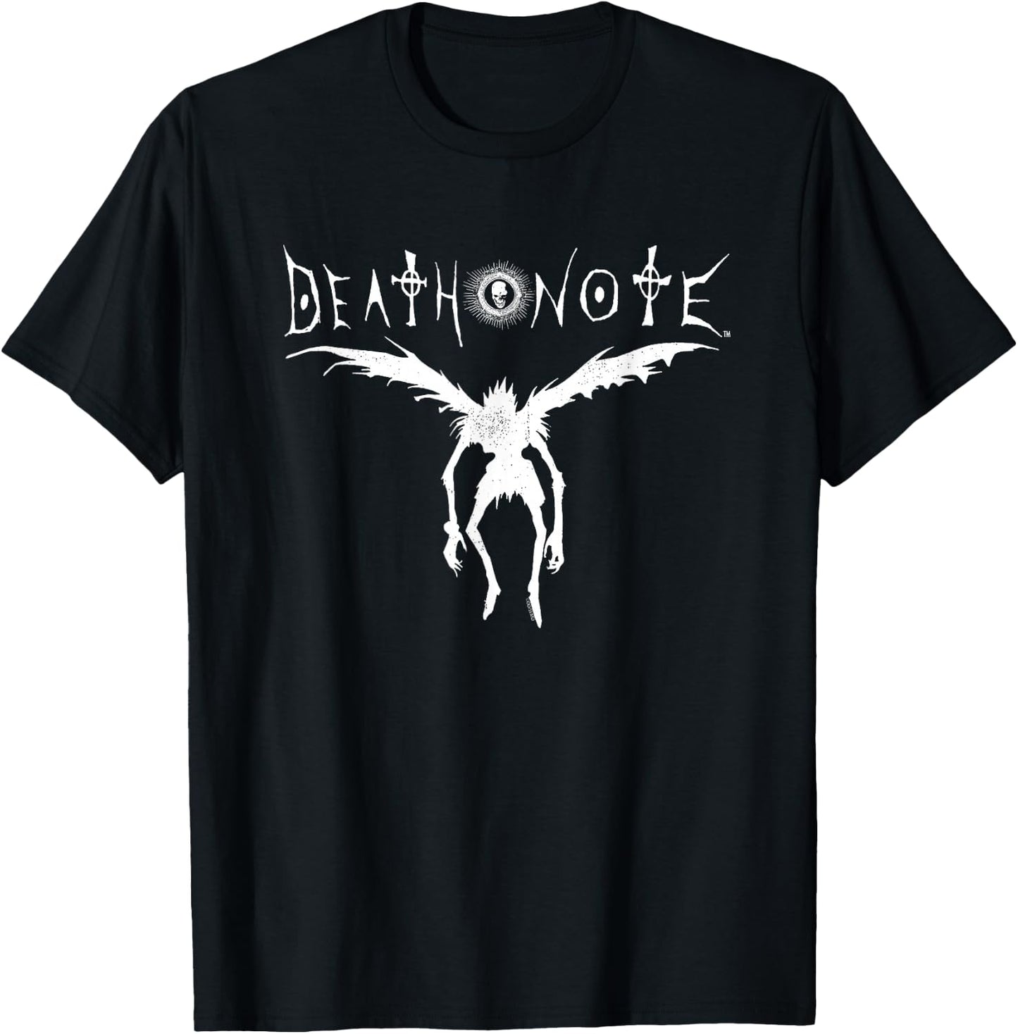 Death Note Ryuk Silhouette with Logo Anime T-Shirt - T-Shirt | Black