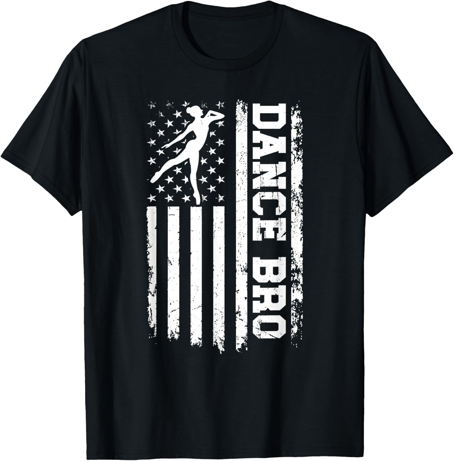 Dance Bro US Flag Dance Brother Of A Dancer Brother T-Shirt - T-Shirt | Black