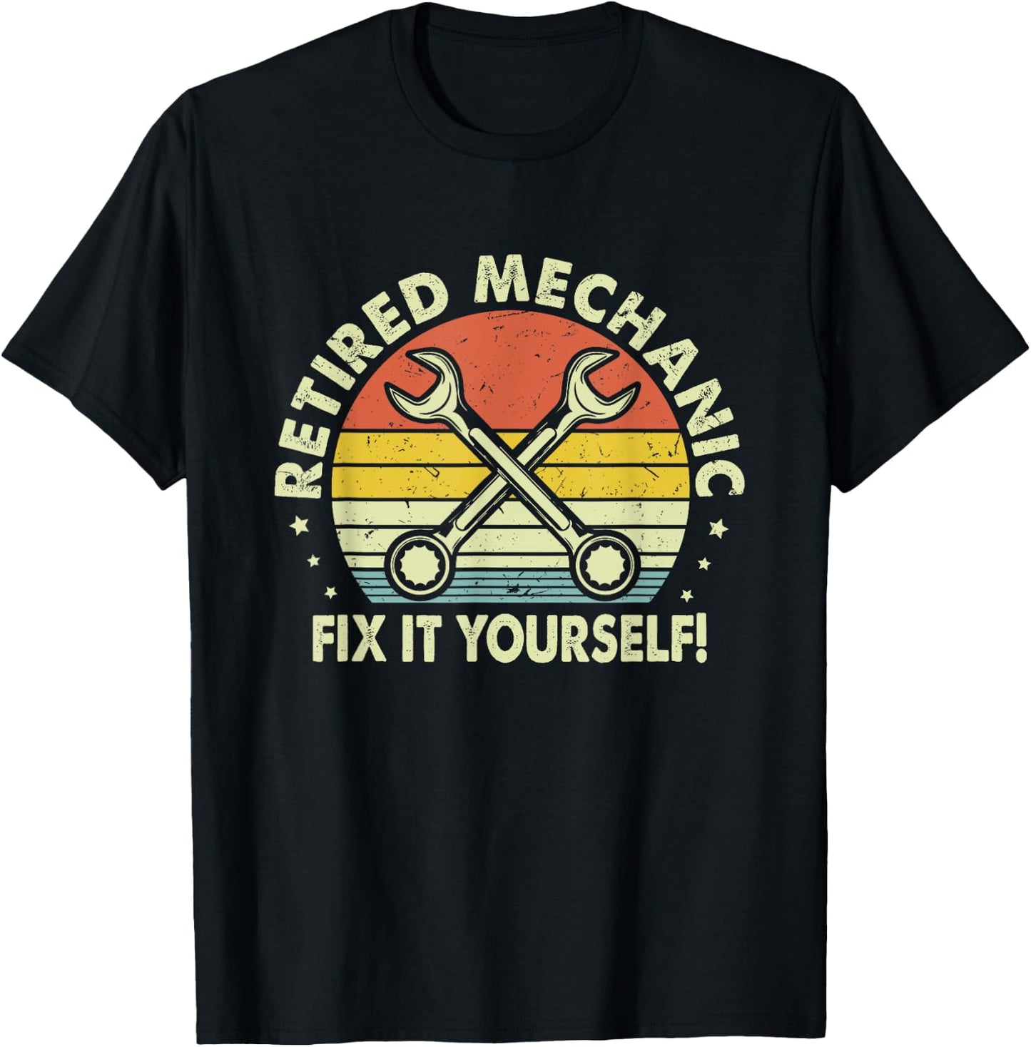 Ph Vintage Retired Mechanic 2021 Funny Retirement T-Shirt - T-Shirt | Black