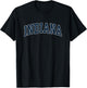 Indiana IN Vintage Sports Design Navy Design T-Shirt - T-Shirt | Black