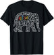 Autism Awareness Elephant Shirt Words Animal Lover Gift T-Shirt - T-Shirt | Black