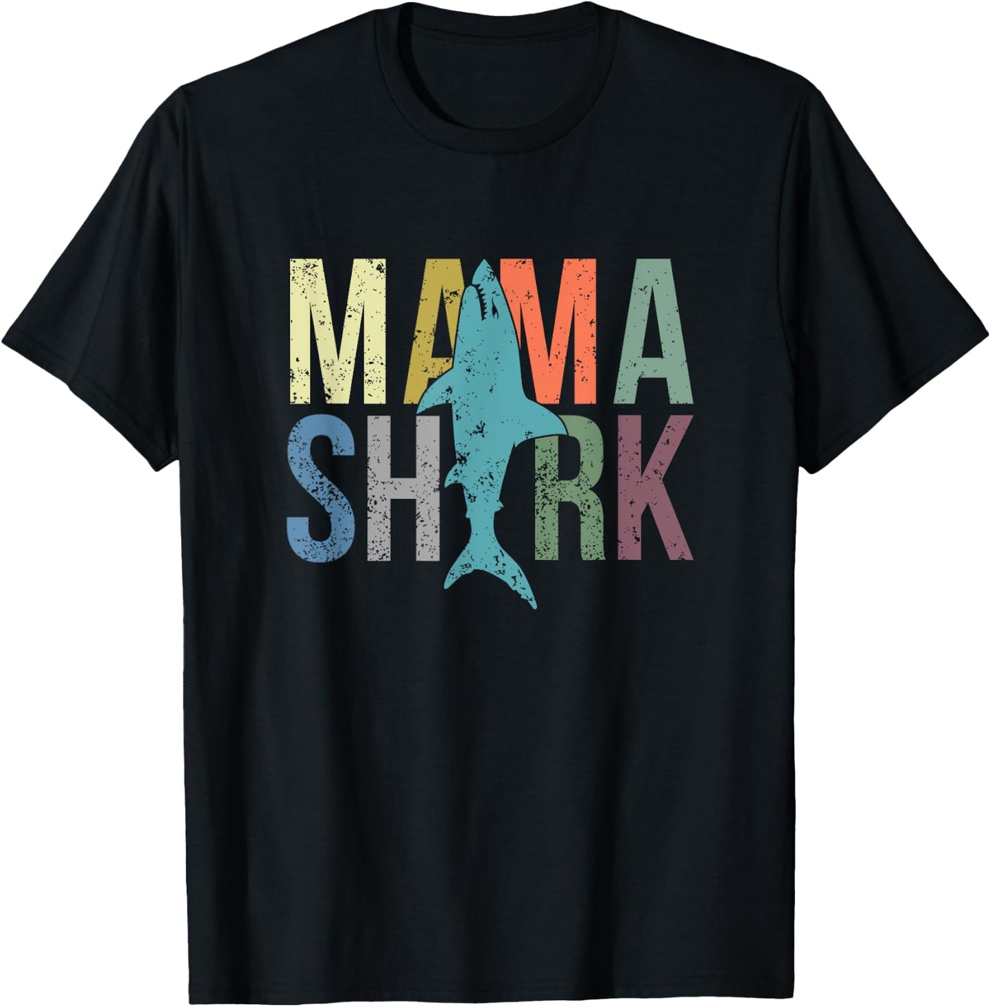 Mama Shark T-Shirt - T-Shirt | Black