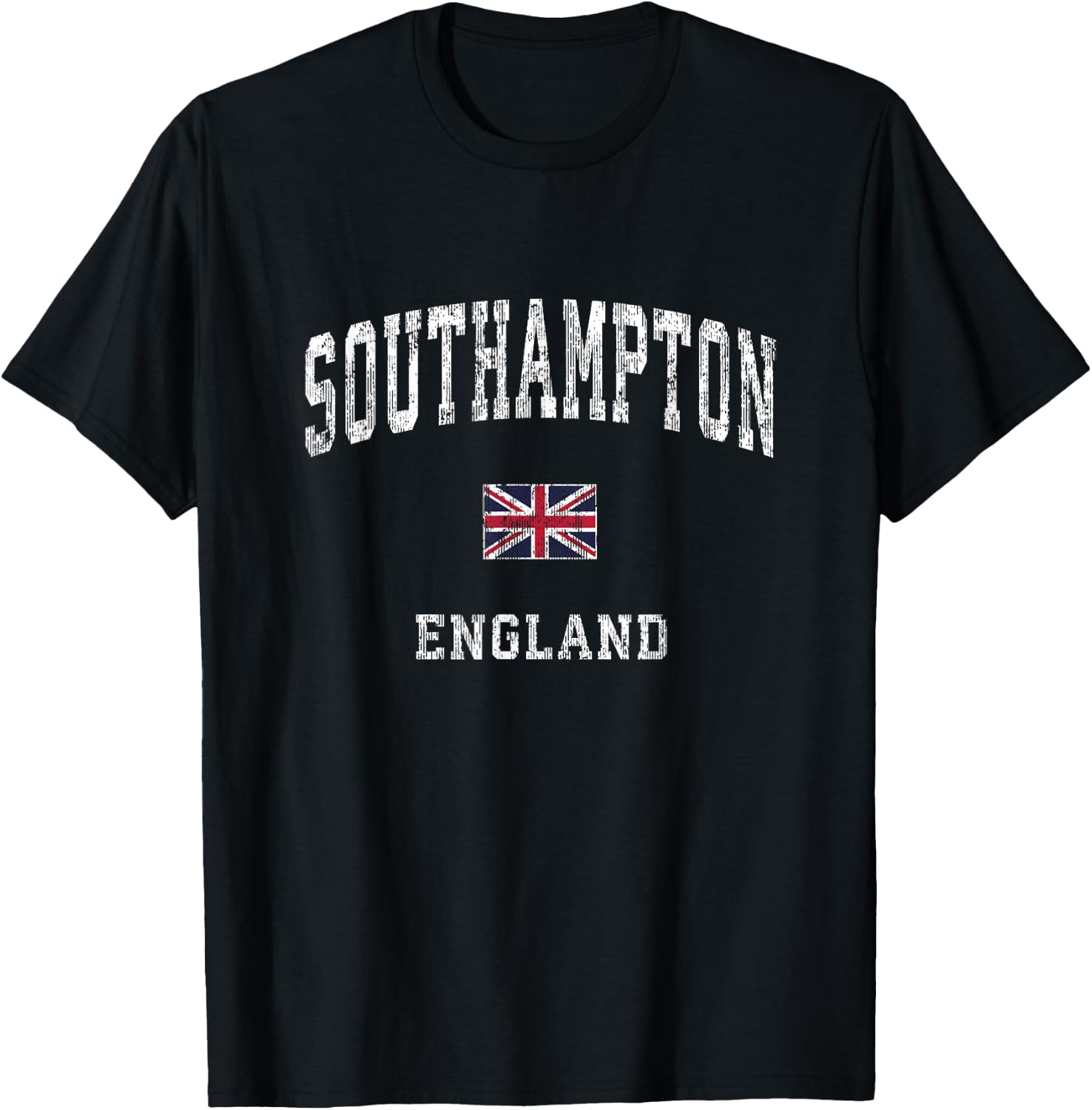 Southampton England Vintage Athletic Sports Design T-Shirt - T-Shirt | Black