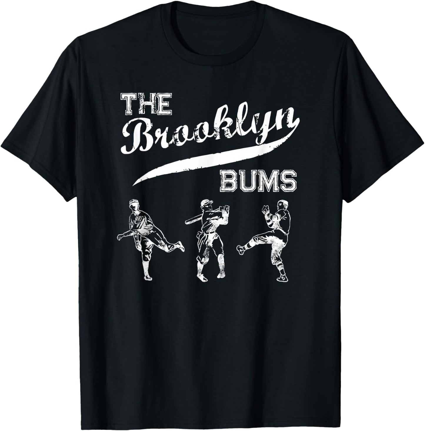 Classic Brooklyn Bums New York Baseball Fan Retro Vintage T-Shirt - T-Shirt | Black