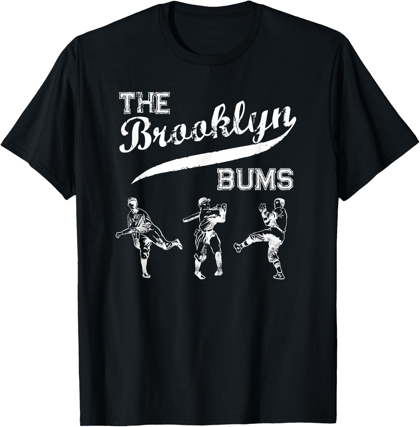 Classic Brooklyn Bums New York Baseball Fan Retro Vintage T-Shirt - T-Shirt | Black