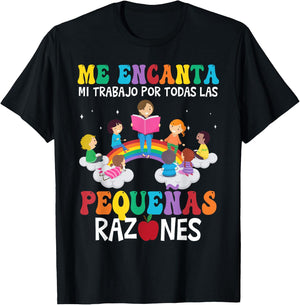 Spanish Teacher Bilingual Teacher Maestra Maestras T-Shirt - T-Shirt | Black