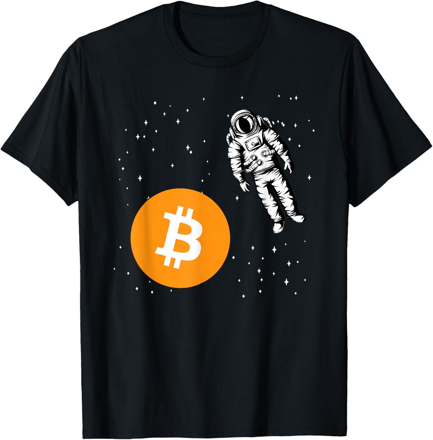 Astronaut BTC To The Moon - Crypto Trader Bitcoin Investor T-Shirt - T-Shirt | Black