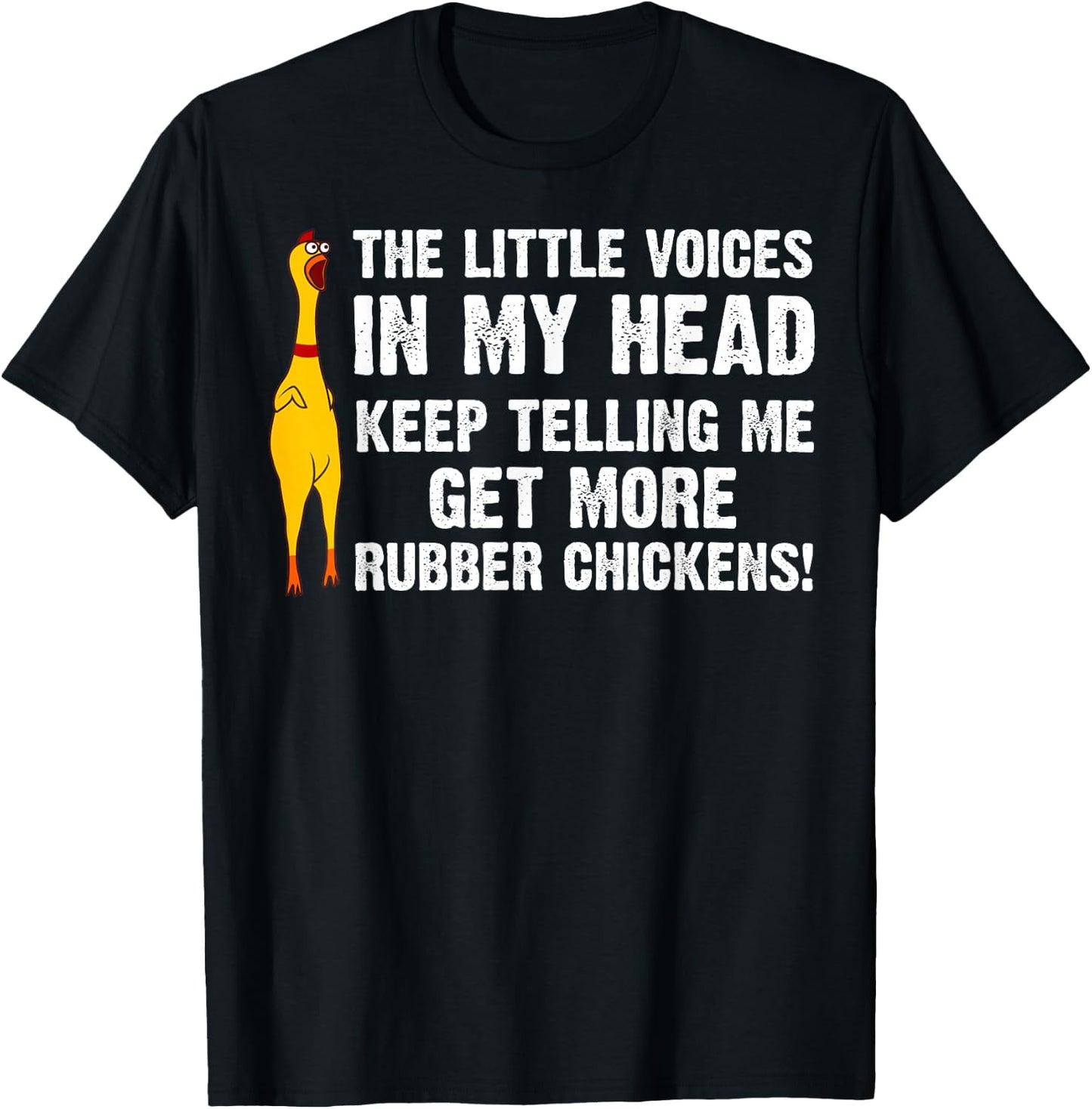 Funny Rubber Chicken Gift Men Women Rubber Chicken Costume T-Shirt - T-Shirt | Black