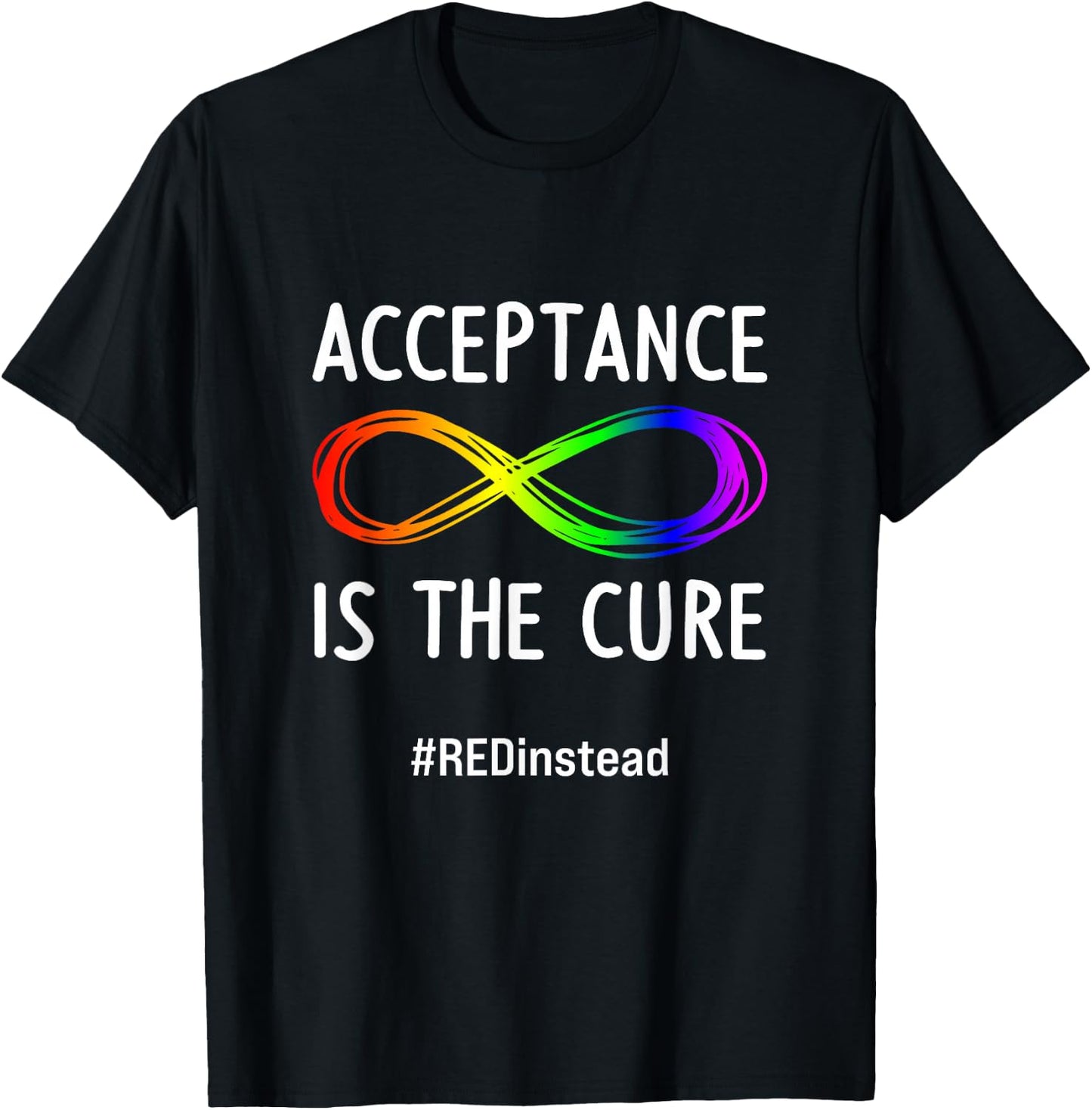 Acceptance is the Cure Autism-Acceptance In April T-Shirt - T-Shirt | Black