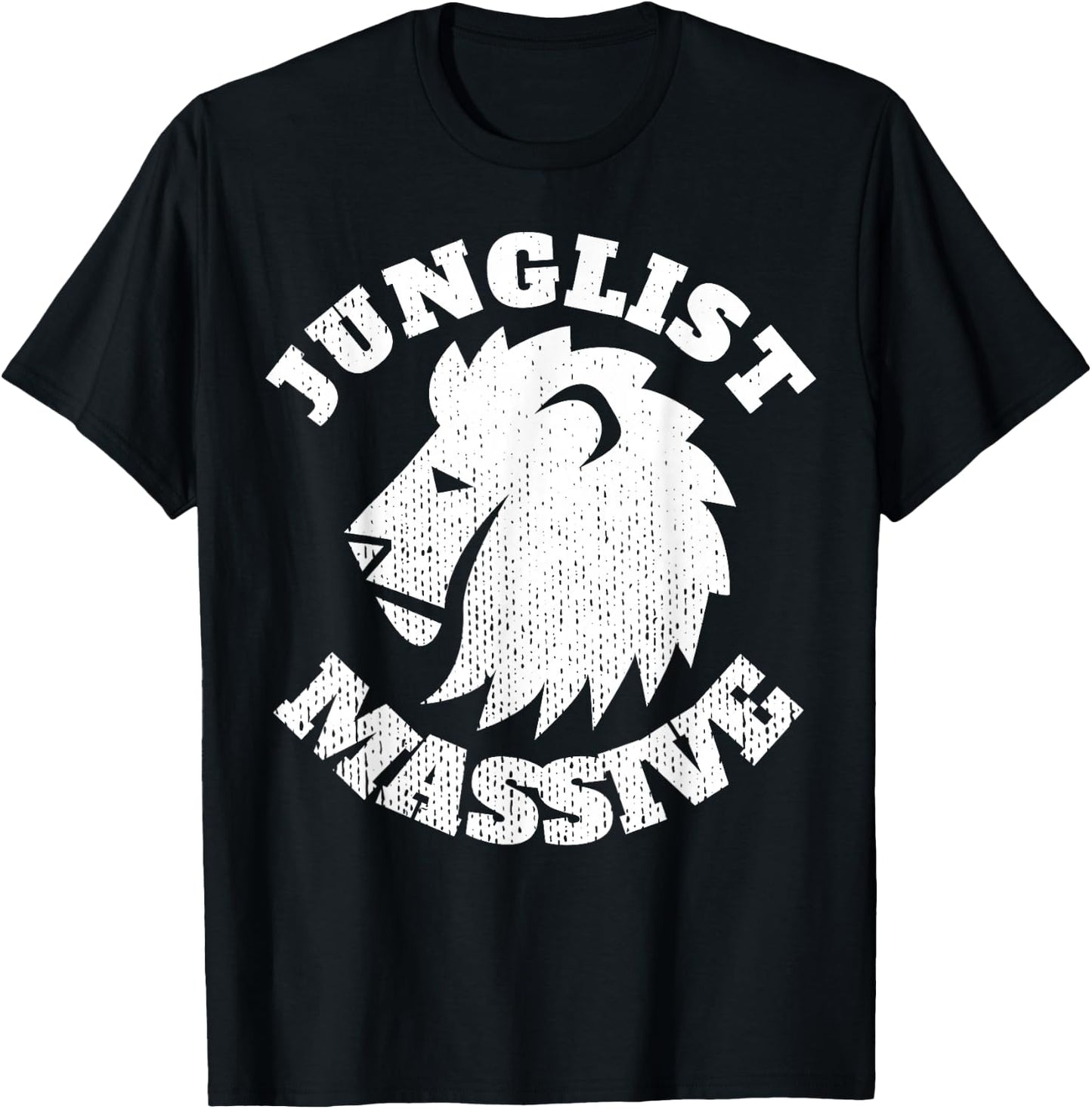 Junglist Music DnB EDM Drum N Bass Lion T-Shirt - T-Shirt | Black