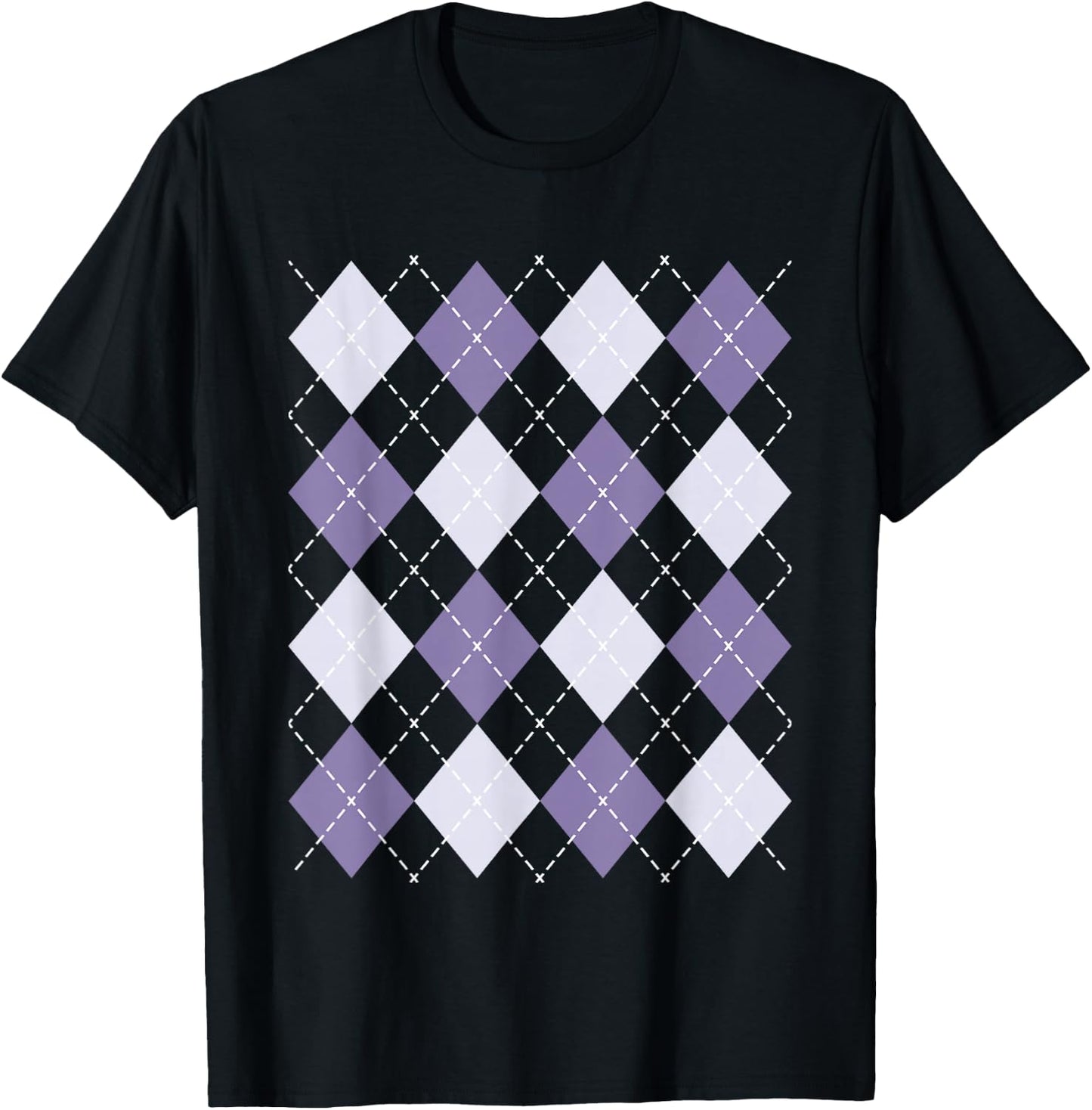 Argyle 50s Rockabilly 1950s Sock Hop Women Men Vintage 60s T-Shirt - T-Shirt | Black