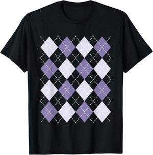 Argyle 50s Rockabilly 1950s Sock Hop Women Men Vintage 60s T-Shirt - T-Shirt | Black