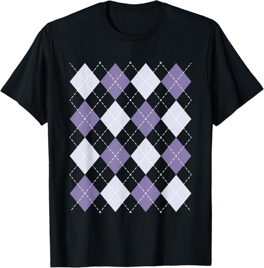 Argyle 50s Rockabilly 1950s Sock Hop Women Men Vintage 60s T-Shirt - T-Shirt | Black