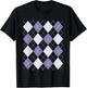 Argyle 50s Rockabilly 1950s Sock Hop Women Men Vintage 60s T-Shirt - T-Shirt | Black