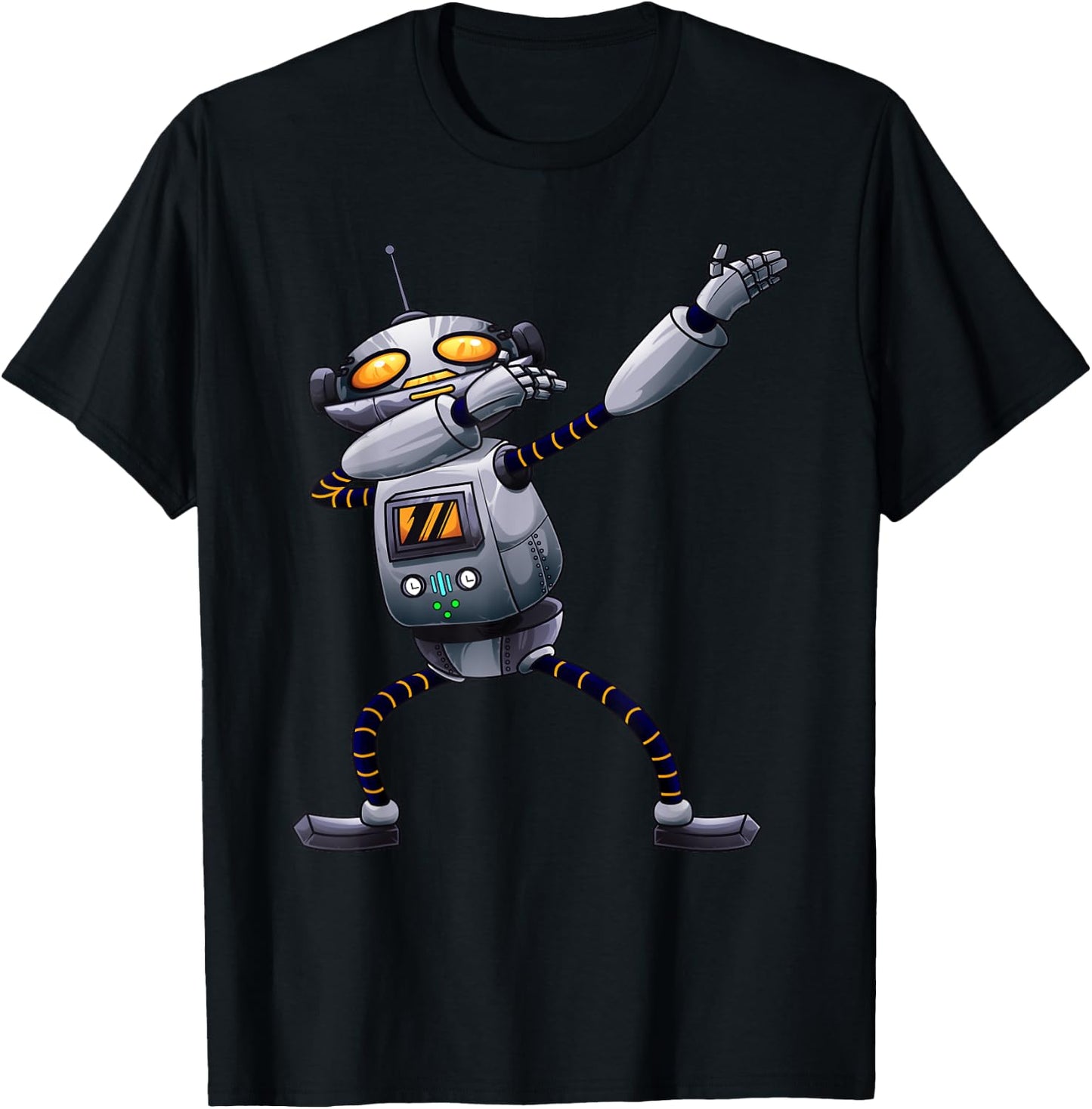 Cool Love Dancing Dabber Mechanisms Men Designs Funny Dabbing Robot | Cute Dab Dance Move Trend Machine Gift T-Shirt - T-Shirt | Black