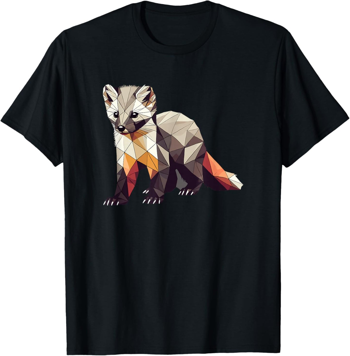 Geometric Art Tree Marten Tree Fairy T-Shirt - T-Shirt | Black